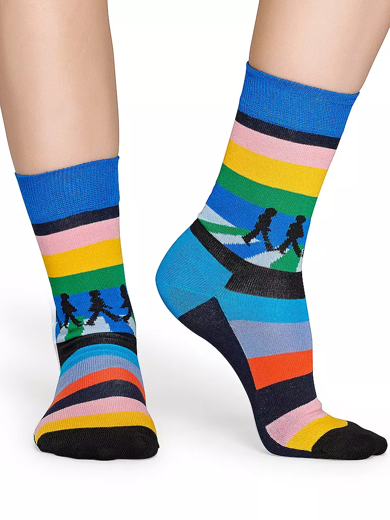 HAPPY SOCKS Herren Socken BEATLES LEGEND CROSSING 41-46 blue blau