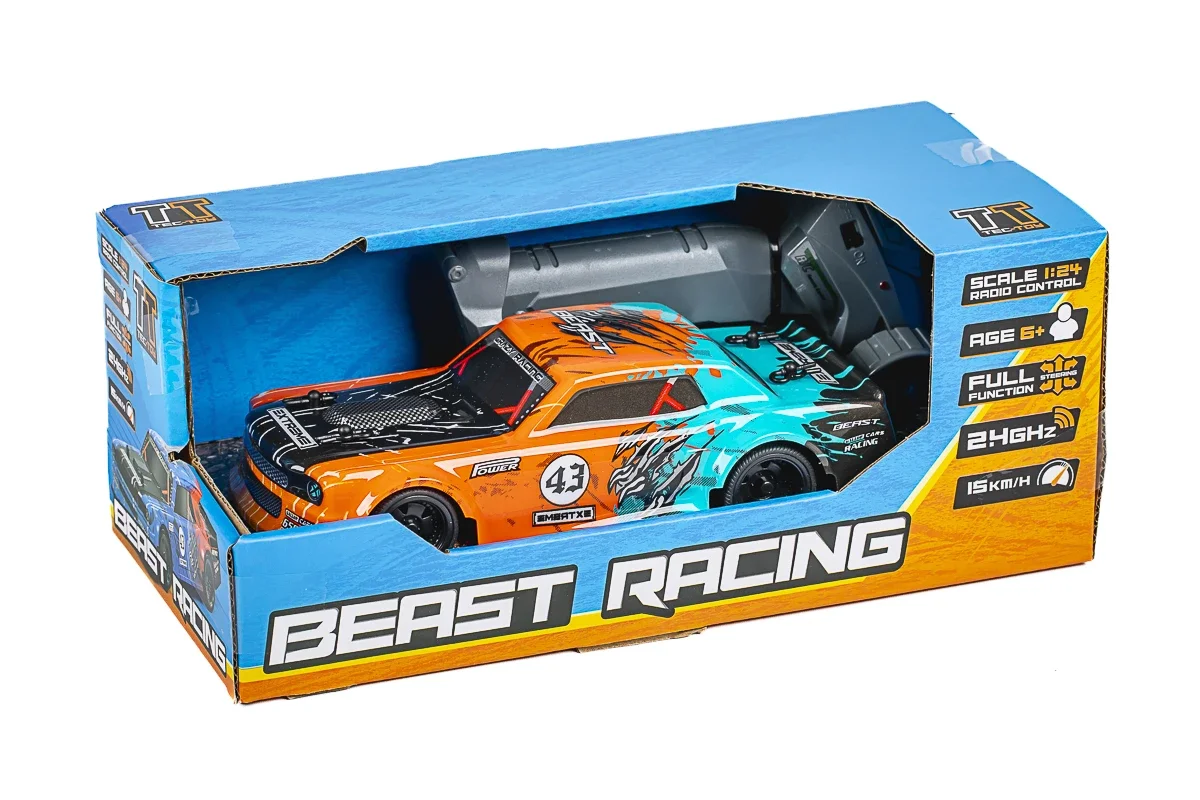 TEC-TOY - Beast Racing Fjernstyret 1:24 2,4GHz - orange