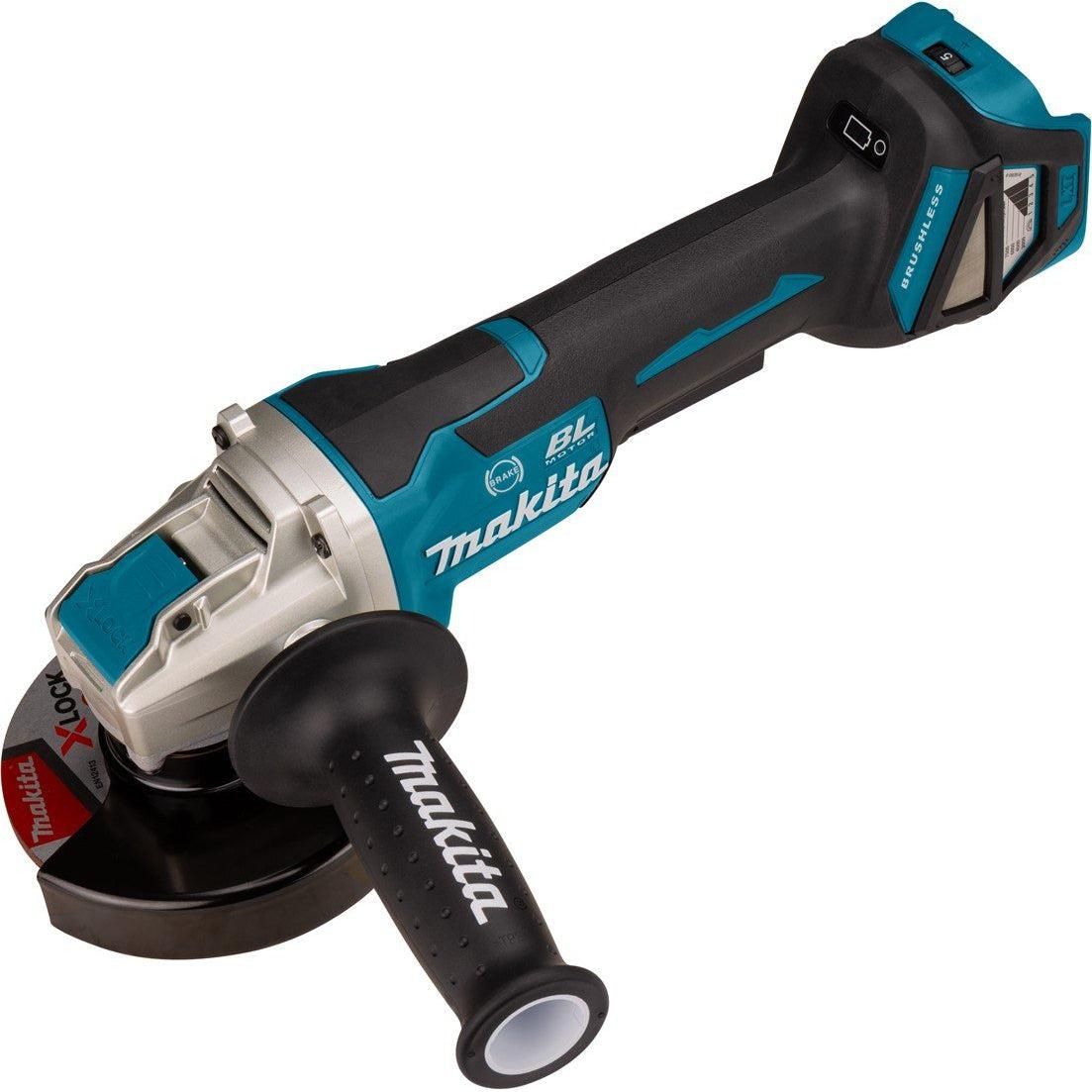 Makita DGA519ZJ Accu Haakse Slijper 125mm X-LOCK 18V Basic Body in Mbox