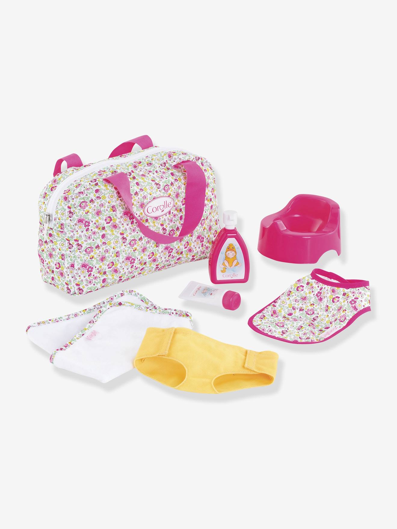 Kit de acessórios para troca de fraldas com estampa floral