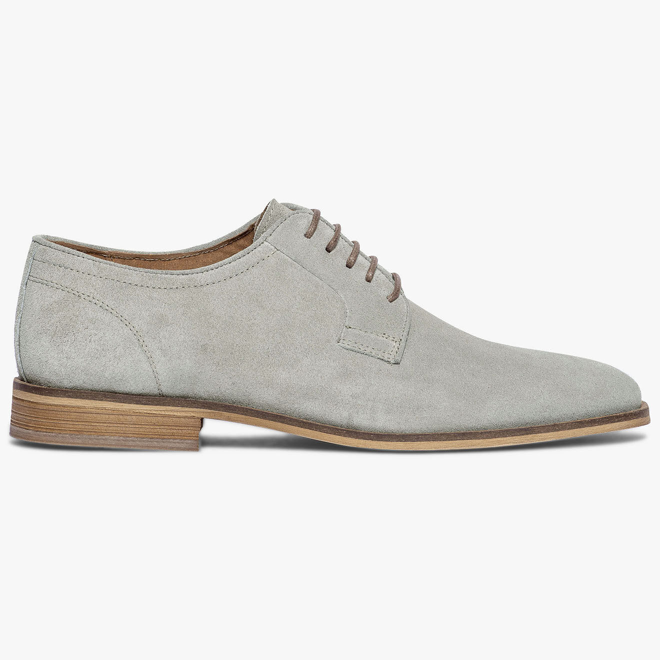 Bocage Derbies en Velours de Cuir Lisbonne grises