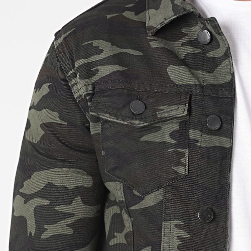 Veste Jean 1016 Vert Kaki Camouflage