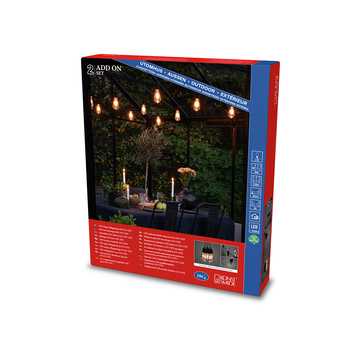 Konstsmide lichtsnoer edison add-on 10lampen 10 meter dimbaar