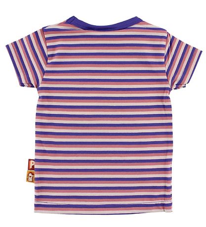 DYR T-shirt - Lilla/Rosastribet m. Panter