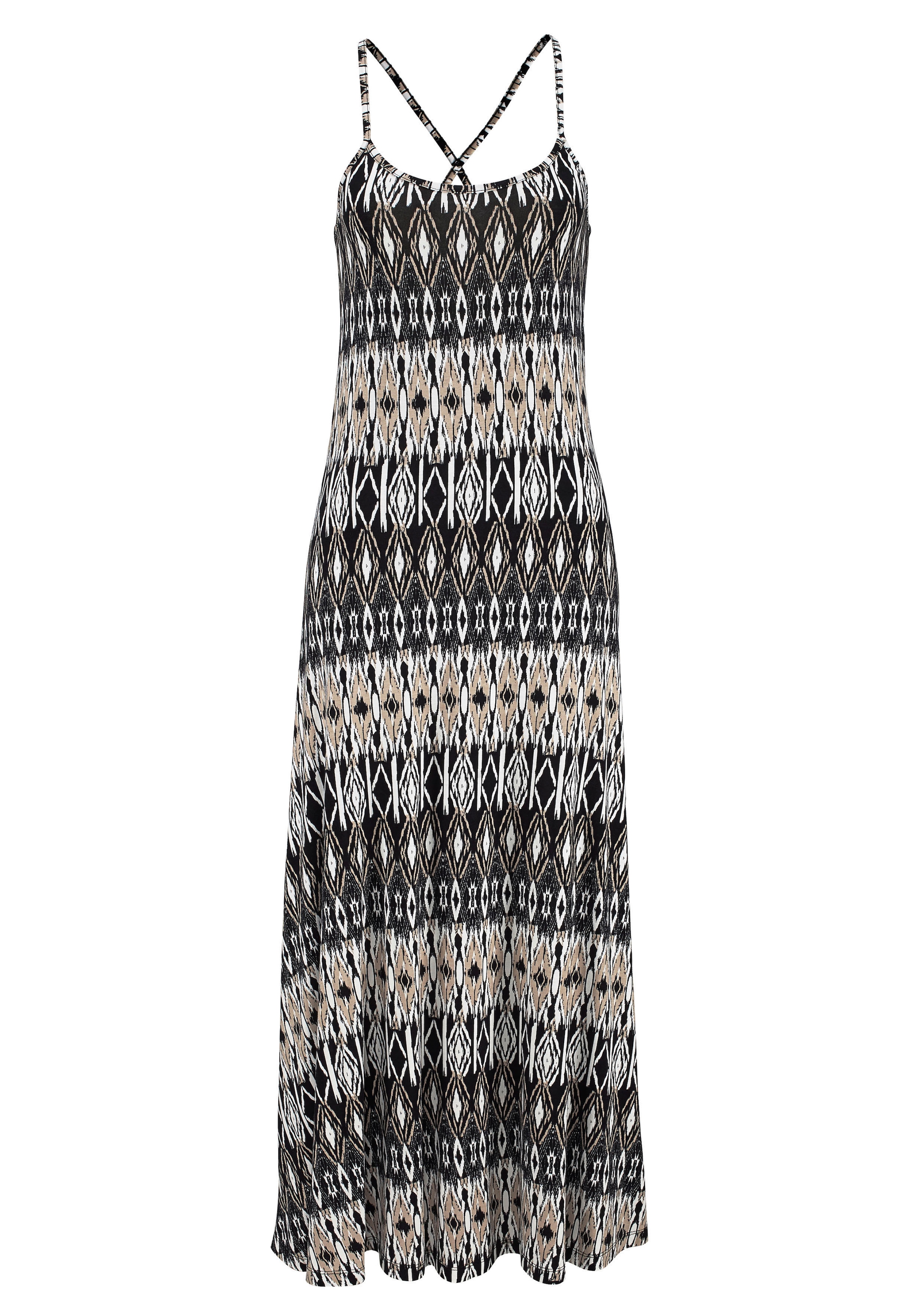 LASCANA Maxikleid mit Ethnodruck, Sommerkleid, Strandkleid,