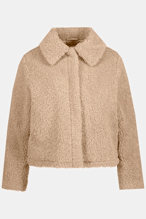 Teddyjacke, Hemdkragen, Druckknöpfe, kuschelweich