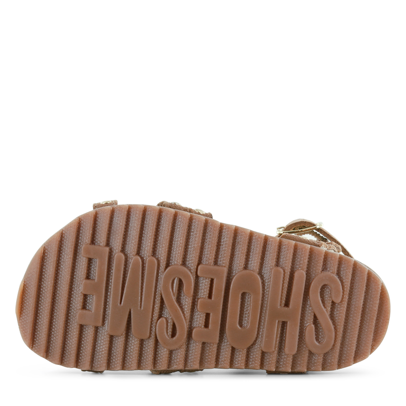 Shoesme taupe Sandale mit Heftklammern