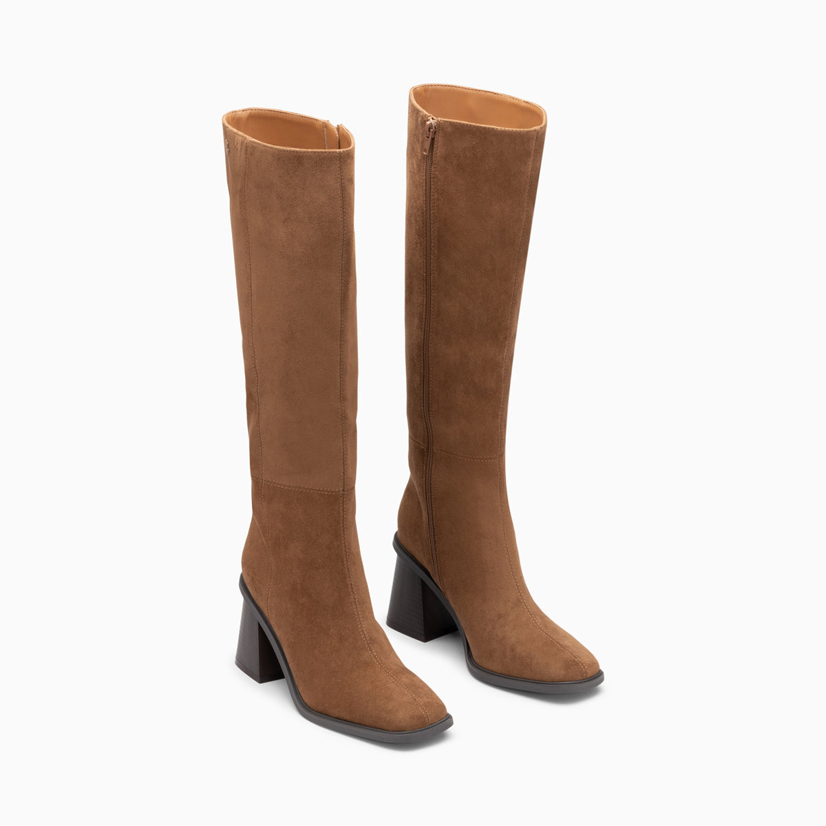 Bottes-Bottes Rita camel à talon trapèze