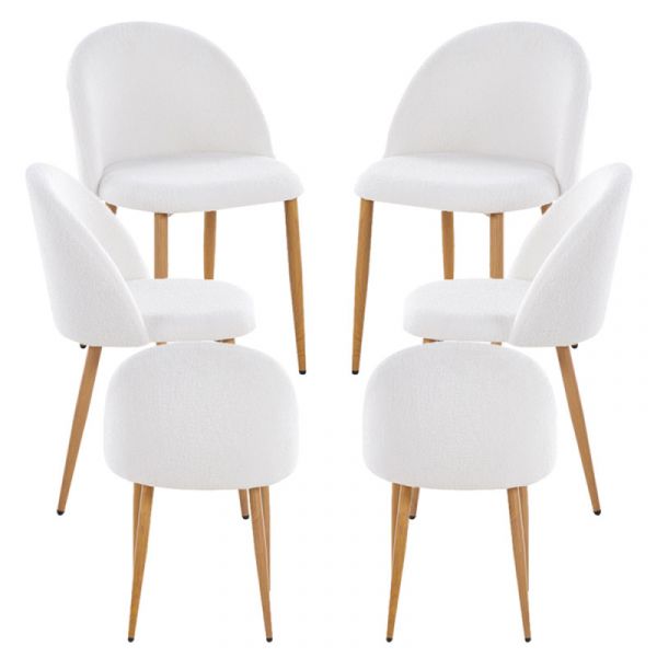 Presentes Miguel Conjunto 6 Cadeiras Vint Cordeiro Branco