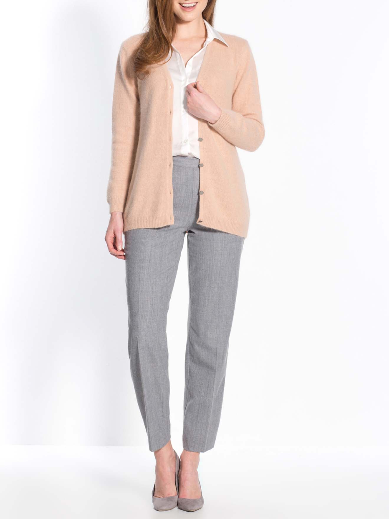 Long gilet 50% angora