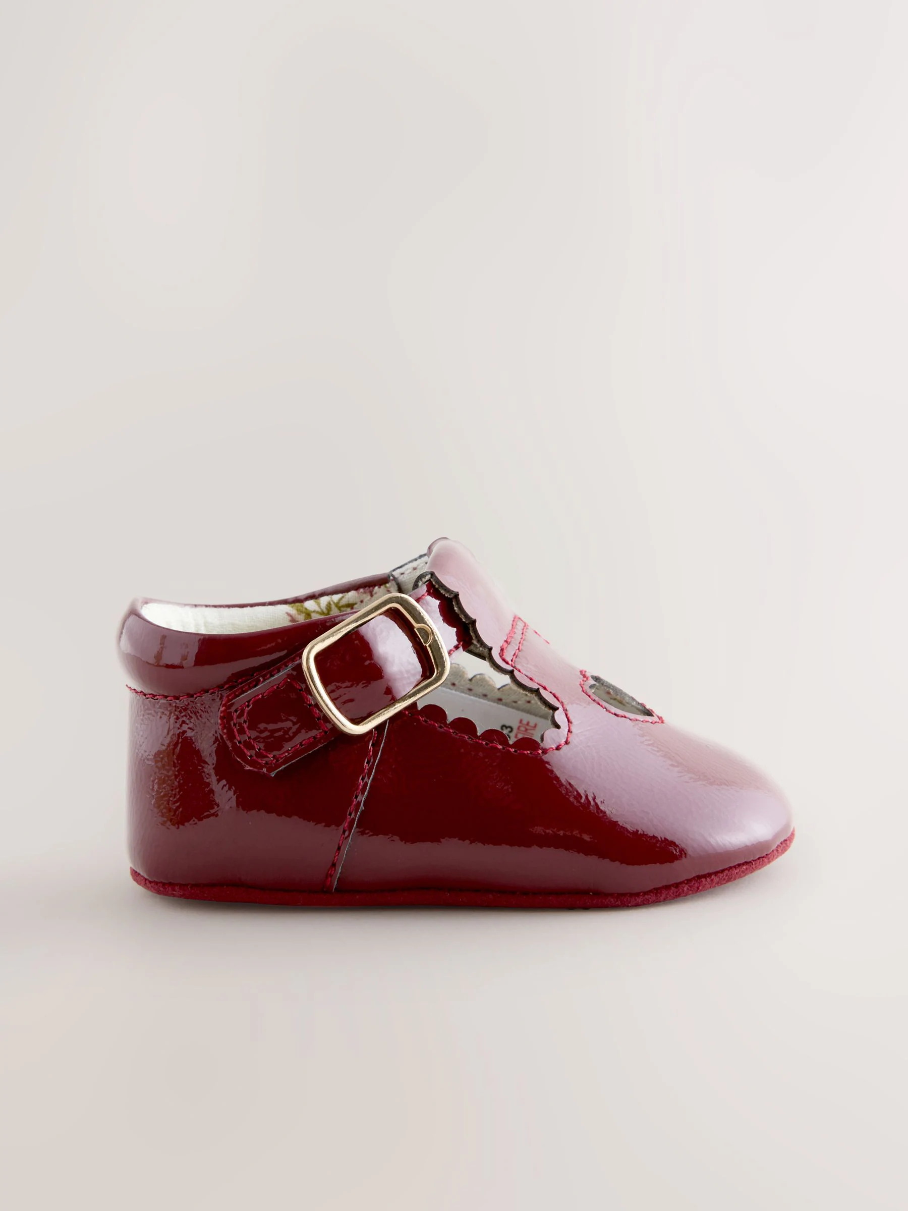 Bordeauxrood - Baby T-bar Schoenen (0-18mnd)
