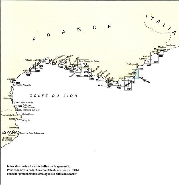EPSHOM - 7267L ABORDS DE SAINT TROPEZ