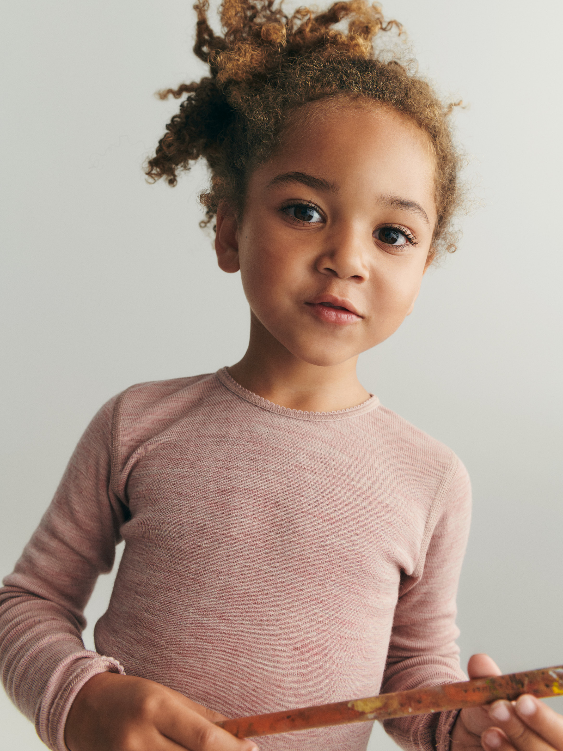 Shirt van merinowol voor kinderen in Natuur