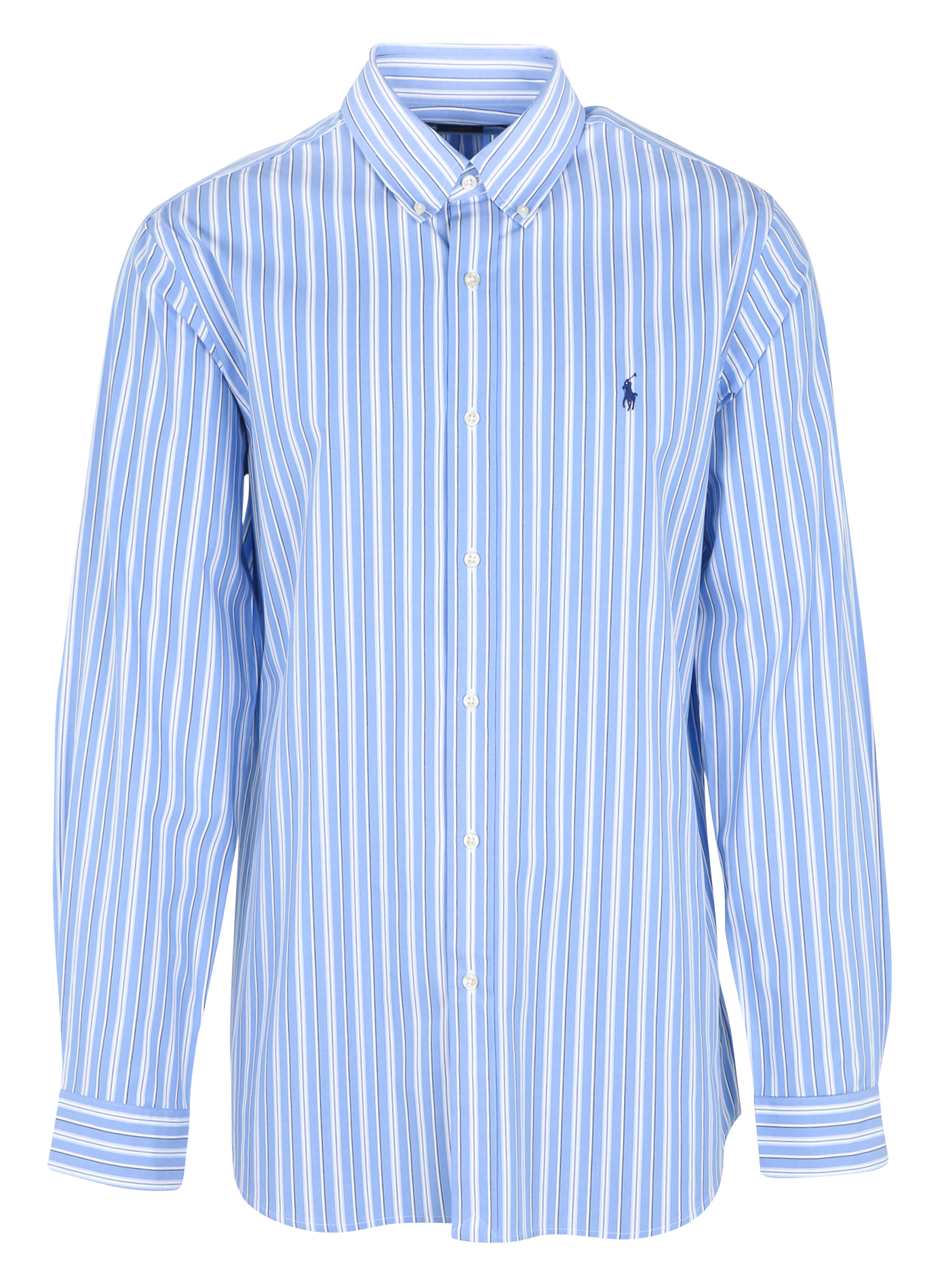Chemise regular rayée en coton mélangé | Multicolore