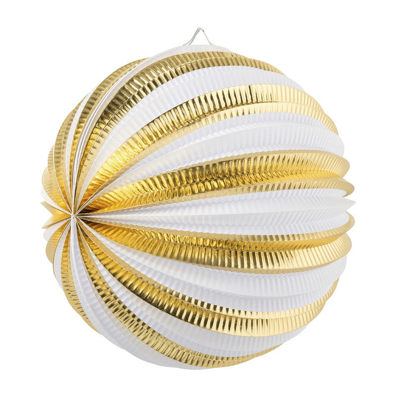 Lampion wit/goud - diverse varianten - ⌀25 cm