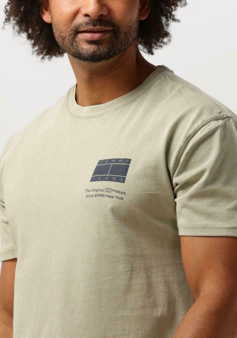 TOMMY JEANS groene tommy jeans t-shirt tjm reg essential cb flag tee
