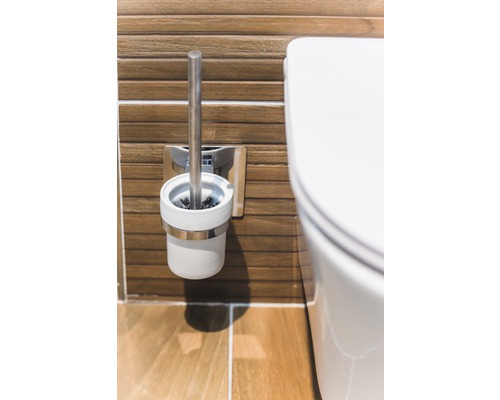 REIKA Ovaro magnetische toiletborstelset, verchroomd, zonder montageplaat