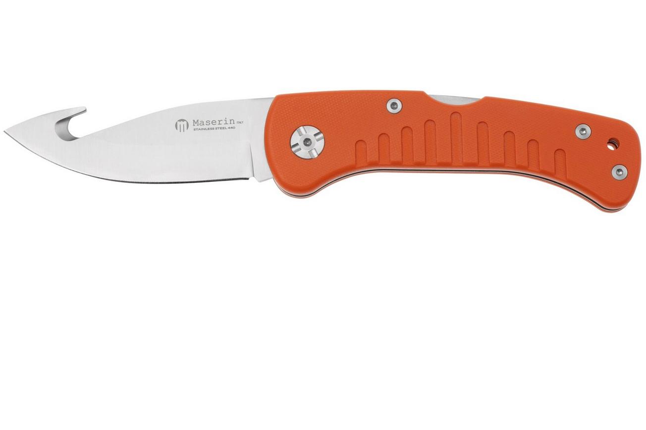 Maserin 763 Skinner Orange G10, Gut Hook, jachtzakmes