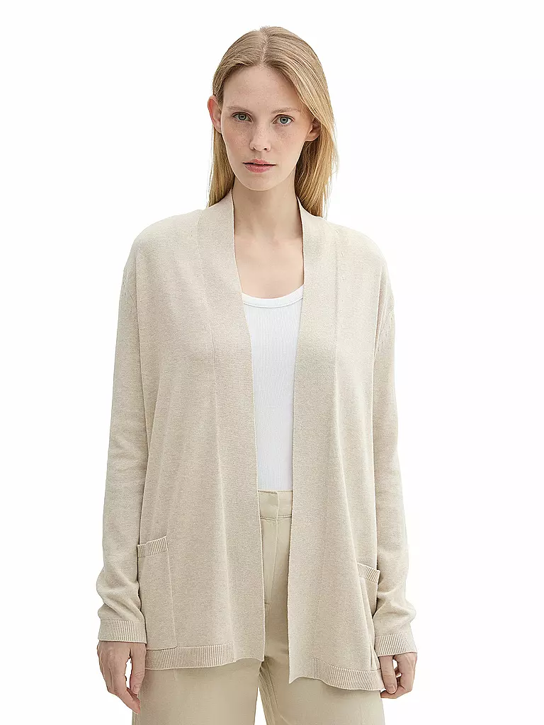 TOM TAILOR Strickjacke beige