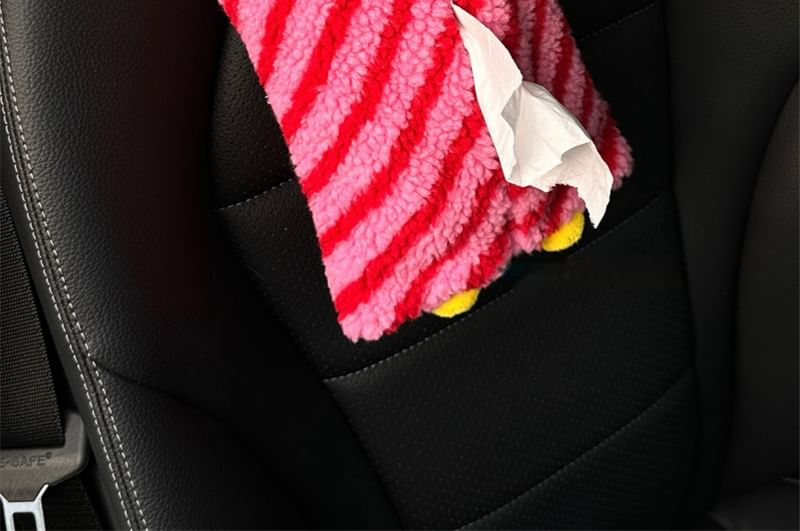 Olsin - Gestreepte Cartoon Chenille Auto Hangende Tissuehoes