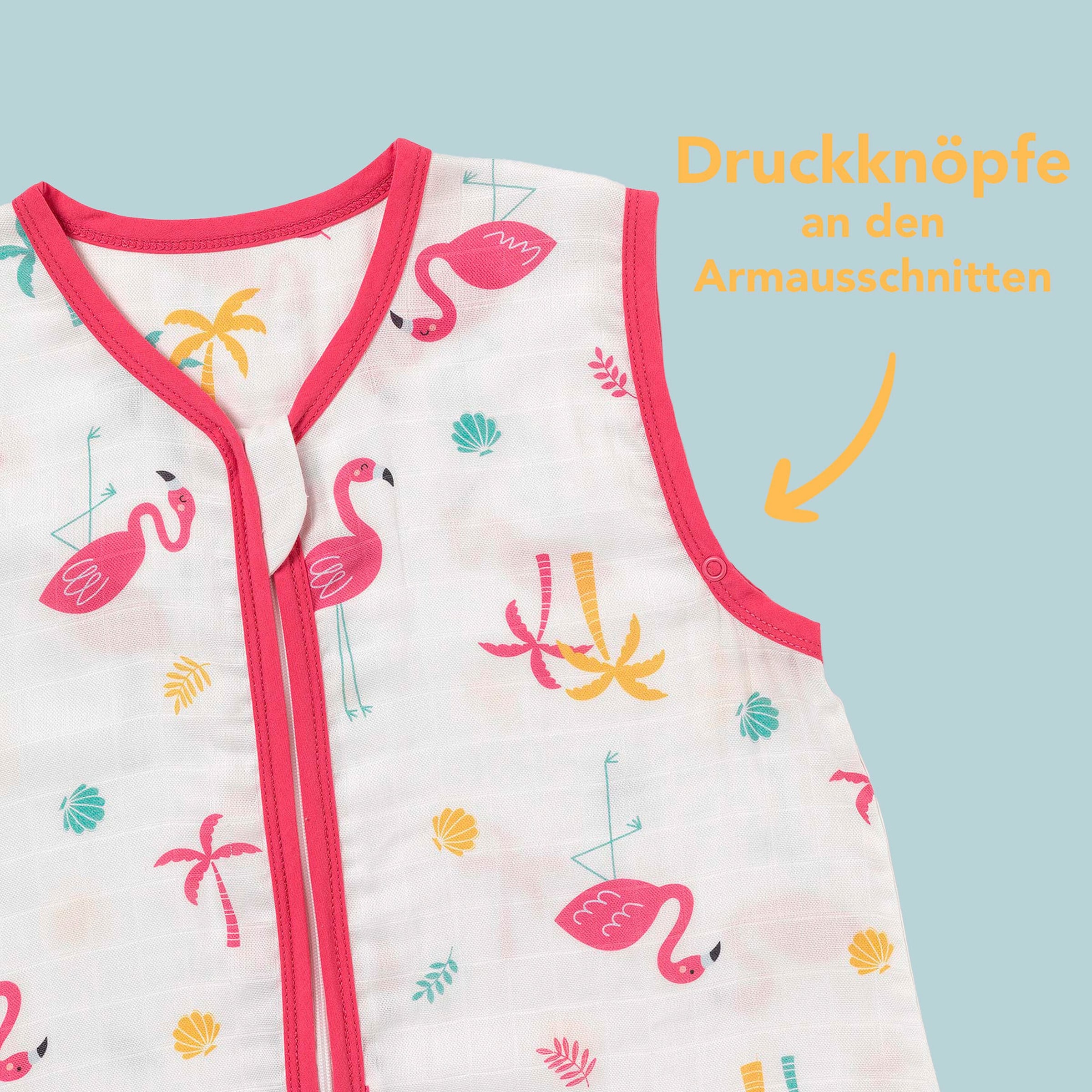 schlummersack Schlafsack ohne Füßen 0.5 Tog Flamingo