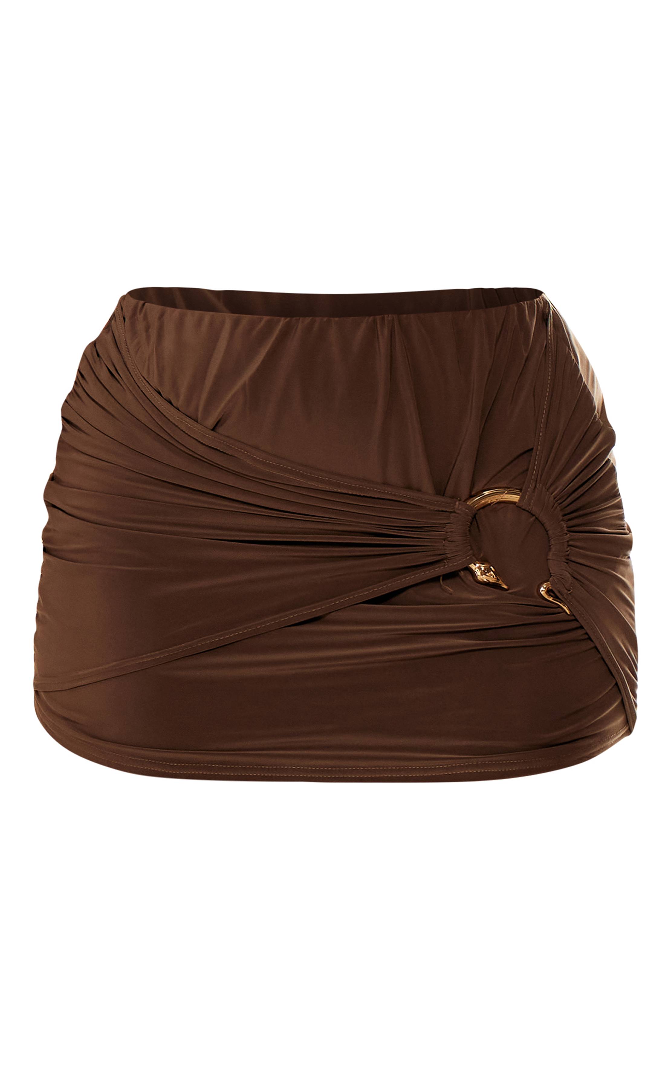 Mini-jupe Micro En Maille Slinky Double Couche Grande Taille Avec Finition Synthétique
