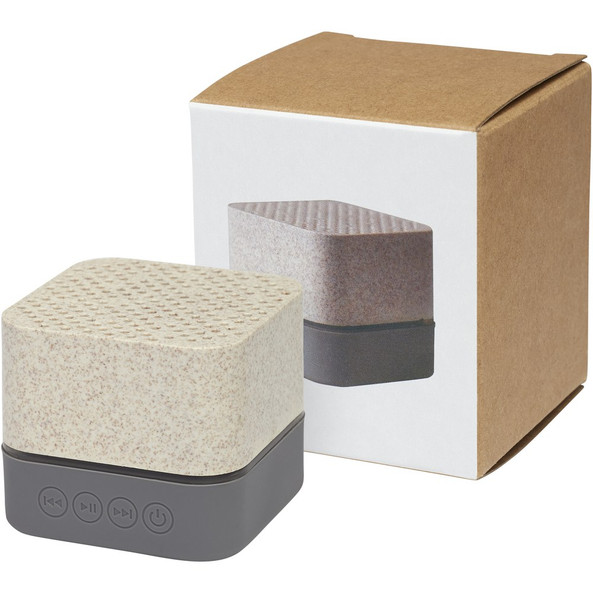EgotierPro 124139 - Haut-parleur Bluetooth® Aira en paille de blé