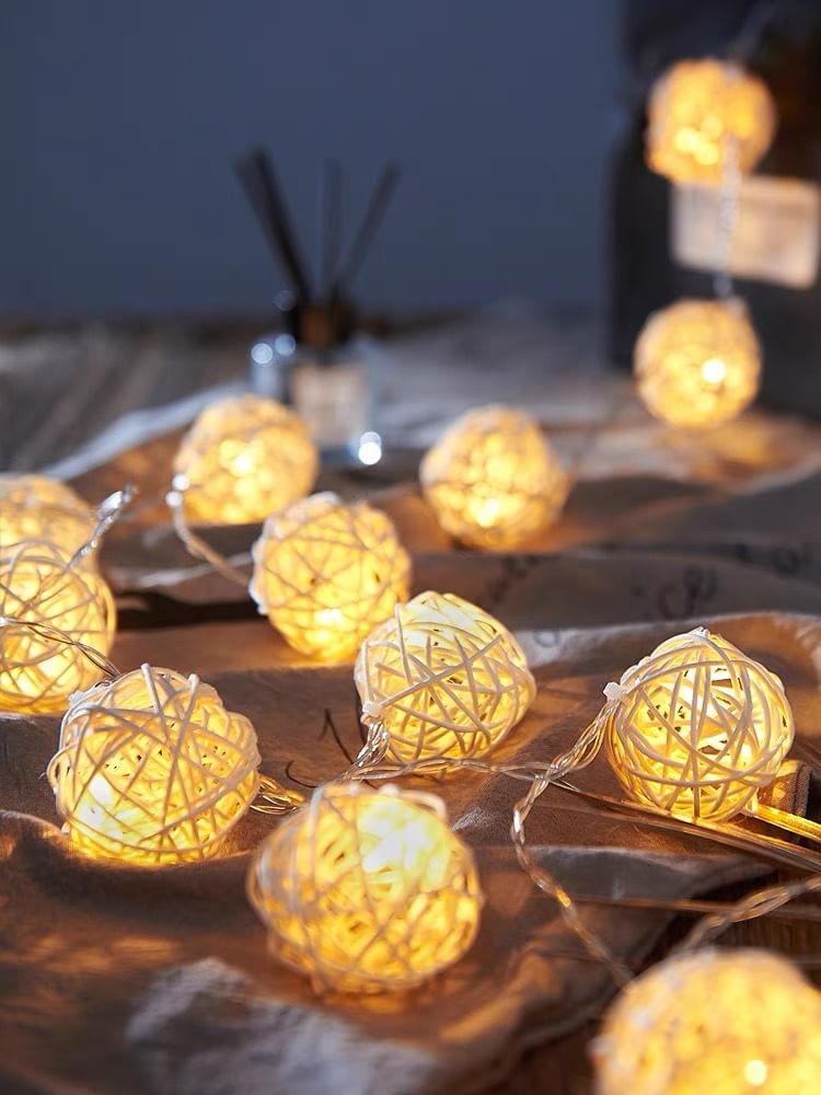 HOMTEC - USB-rotan lichtsnoer (verschillende ontwerpen)