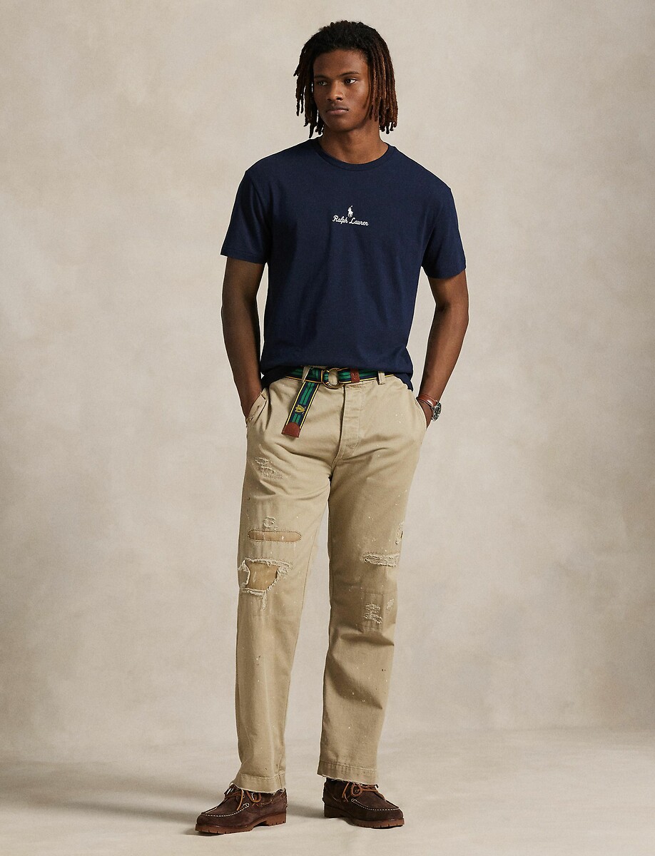 POLO RALPH LAUREN<br>Camiseta de manga comprida com logotipo
