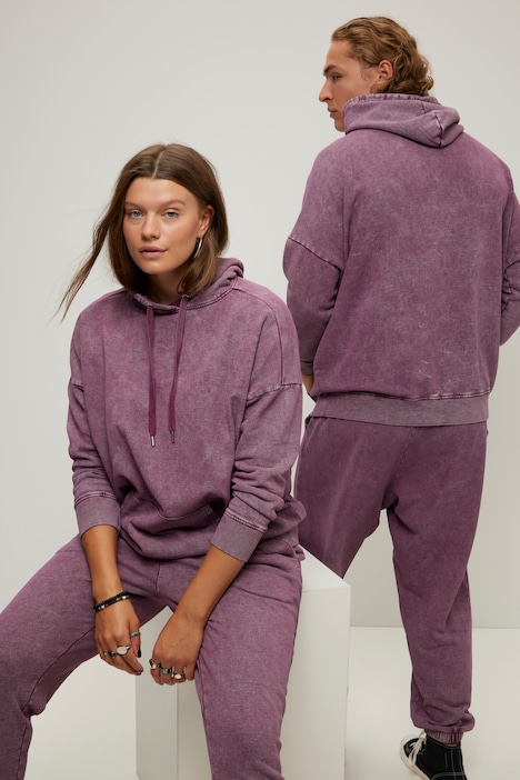 Hoodie, very oversized, Washing-Effekt, Kapuze, Langarm, Unisex