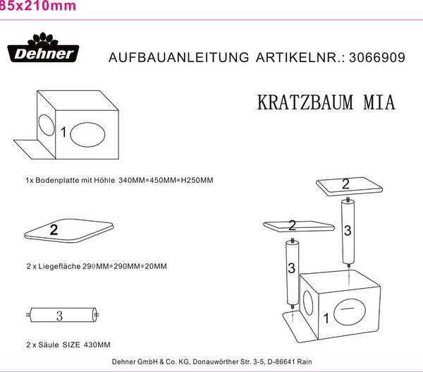 Dehner Lieblinge Kratzbaum Mia