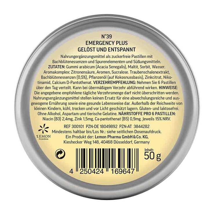 Bachblüten No.39 Pastillen Plus, 50 g