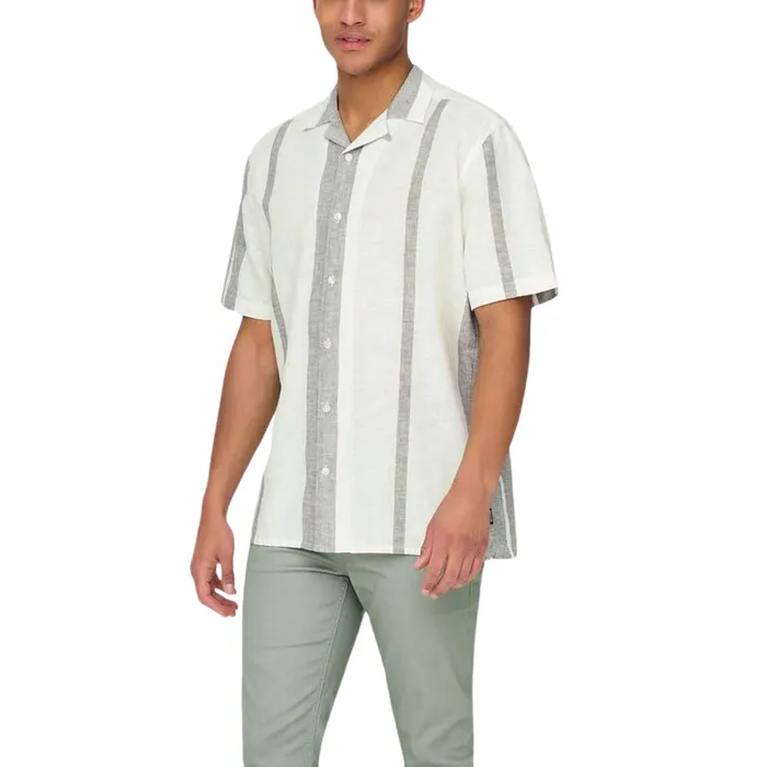 Only & Sons Caiden Stripe Linen Overhemd Heren