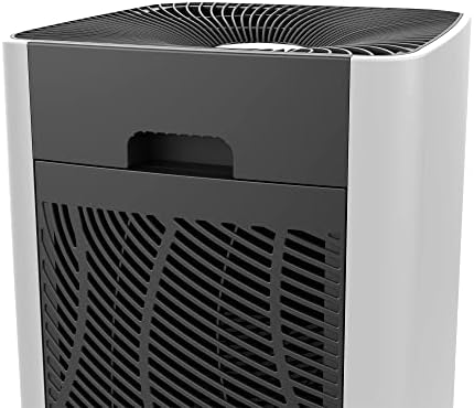 Amazon Basics   Purificateur d'air, Couvre jusqu'à 12 m², Filtres à air True HEPA et au charbon, CADR 100 m²/h, Élimine 99,97 % des allergènes (pollen, poussière, fumée), Prise européenne, Blanc : Cuisine et Maison