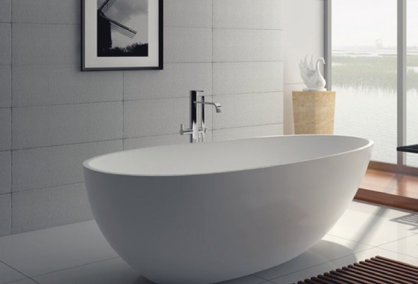 Mueller Austria vrijstaand bad 180x90cm glans wit inclusief waste