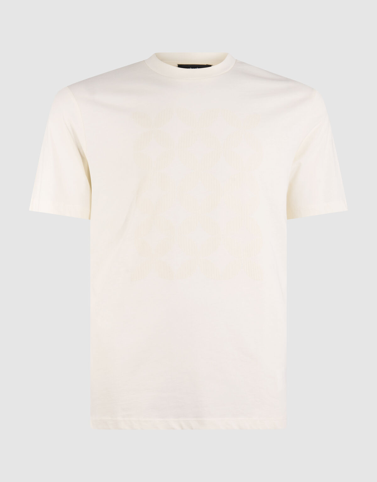 Stripe Artwork T-shirt Gebroken Wit