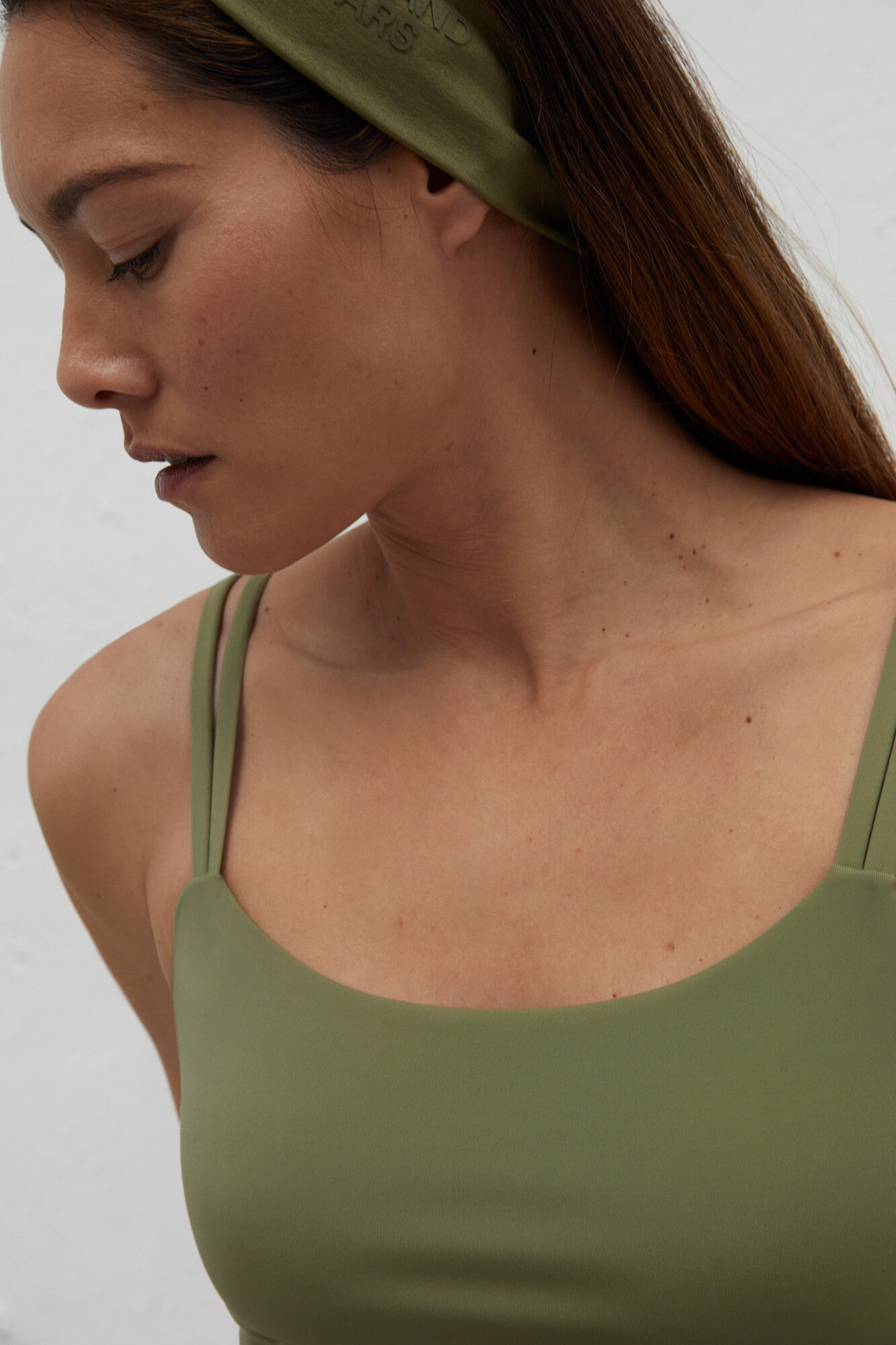Top sujetador deportivo verde COLLAGEN FEEL - estampado