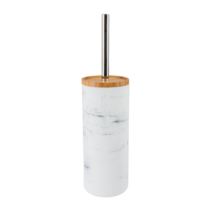 Toiletborstel marmer - wit