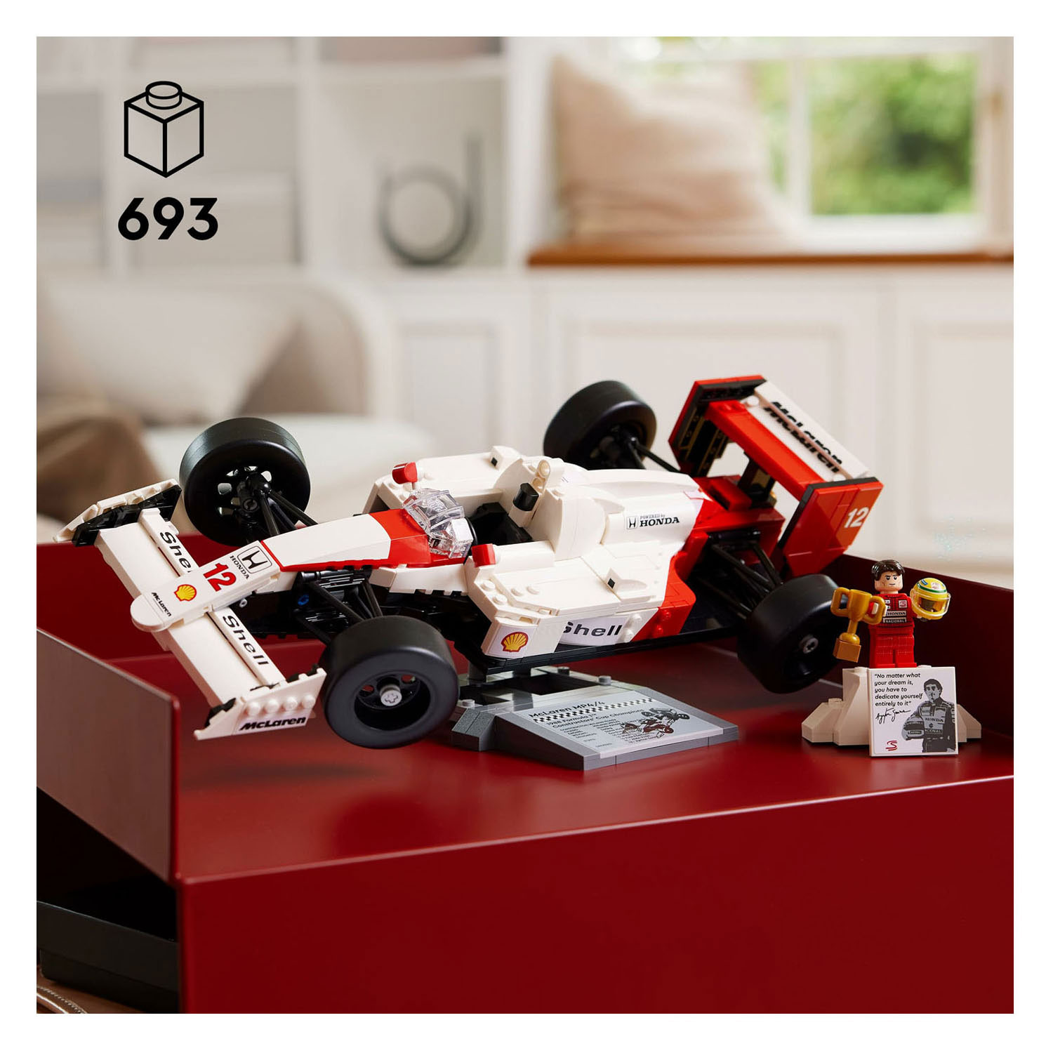 LEGO ICONS 10330 McLaren MP4/4 en Ayrton Senna