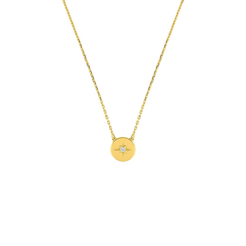 Collier Femme - Oxyde de zirconium - Or 18 Carats - Longueur : 42 cm