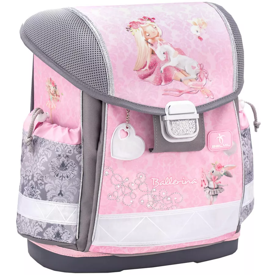 Belmil Schulranzen Classy Schulranzen Set 5-teilig mit Brustgurt Ballerina