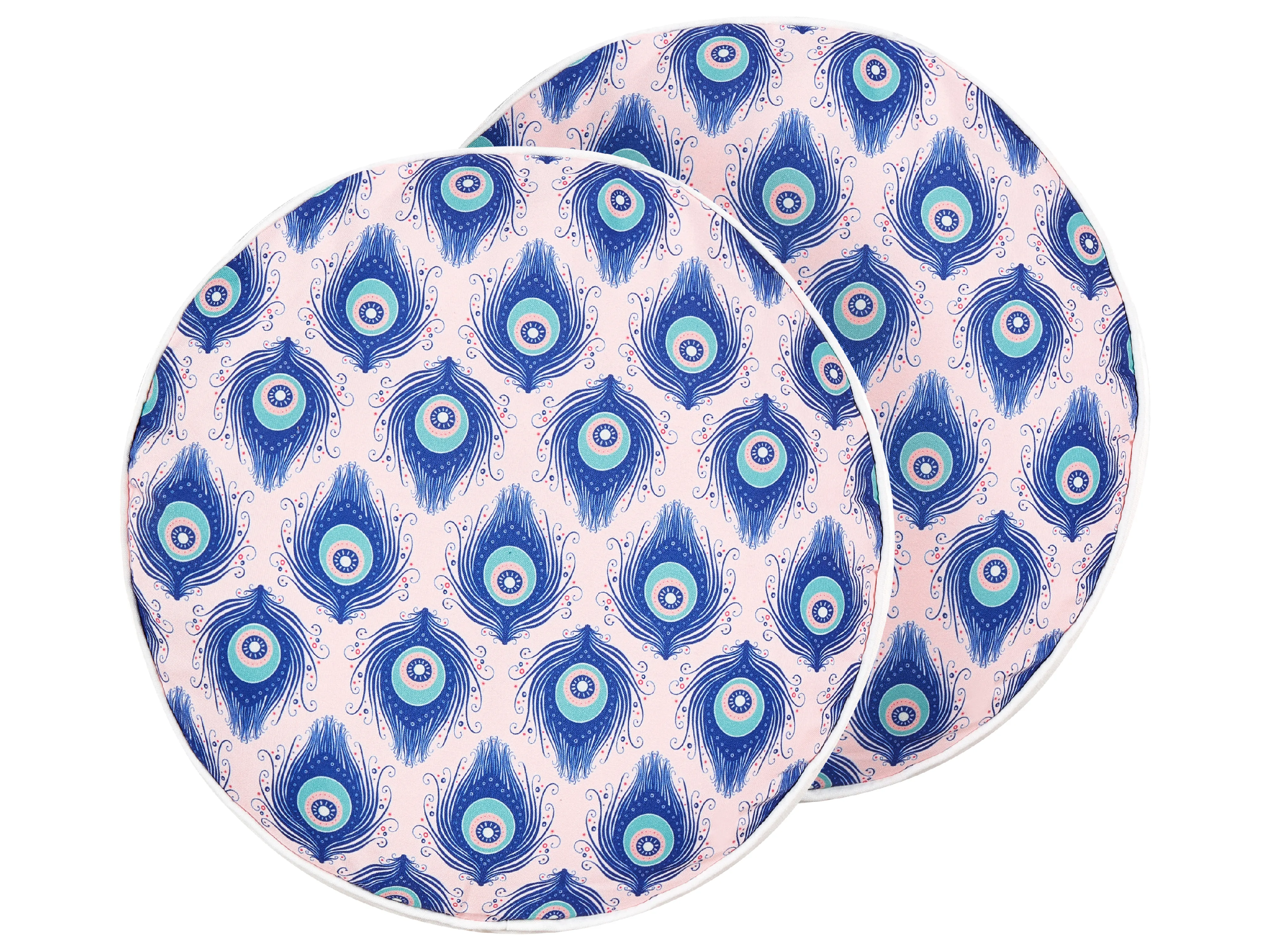 Set van 2 tuinkussens CERIANA dierenprint 40 x 40 cm Blauw
