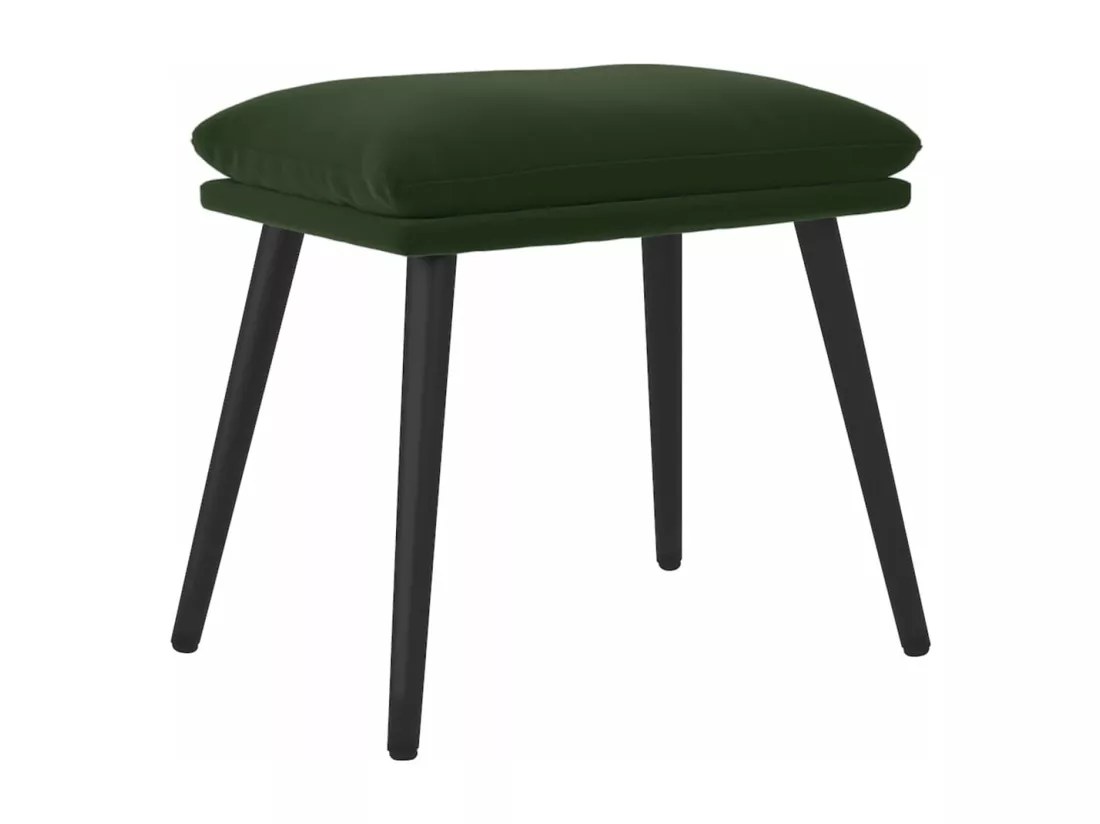 Repose-pied Vert foncé 45x29,5x35 cm Velours