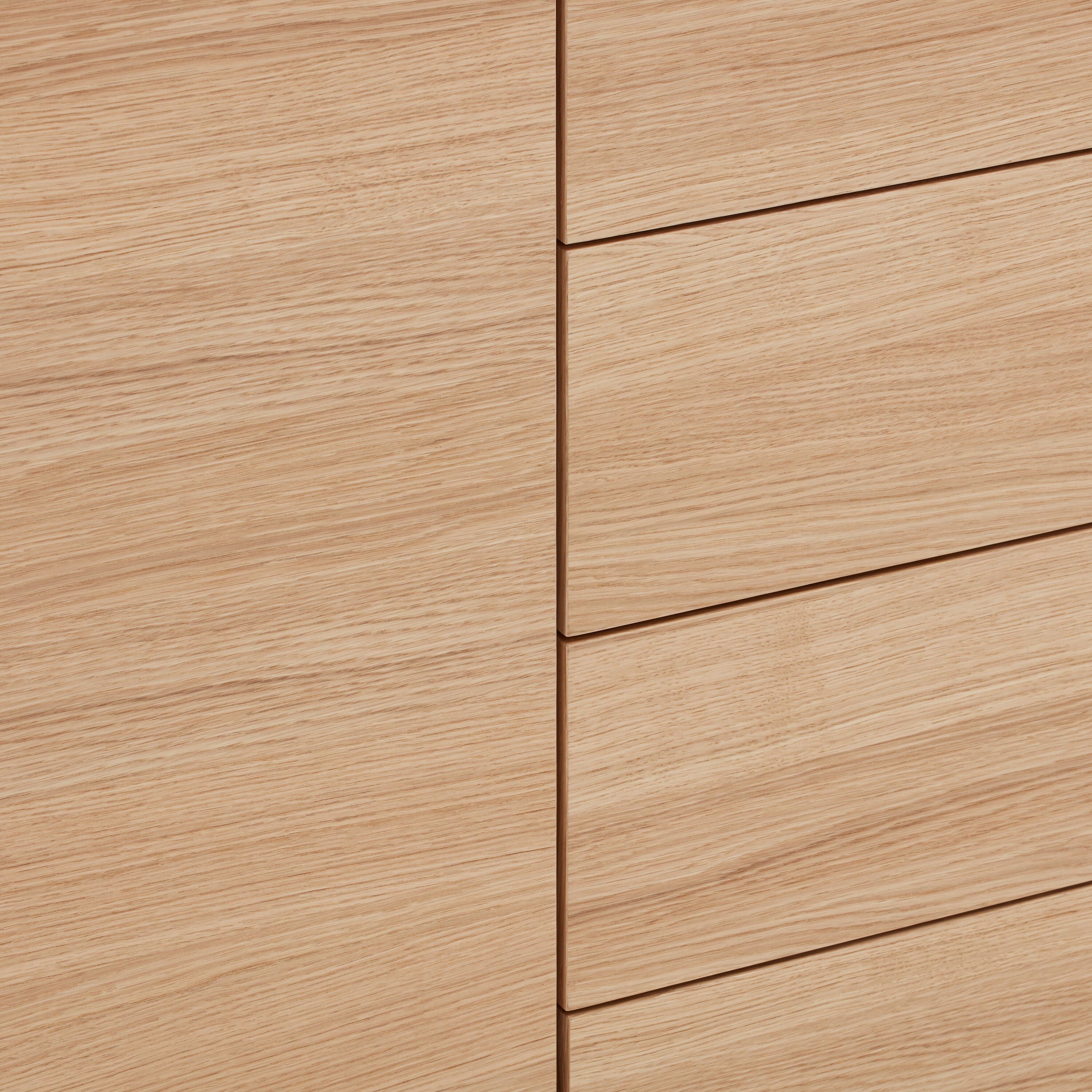 LUX Sideboard - Weiss / Eiche / B: 180.0 cm x T: 46.0 cm x H: 74.5 cm