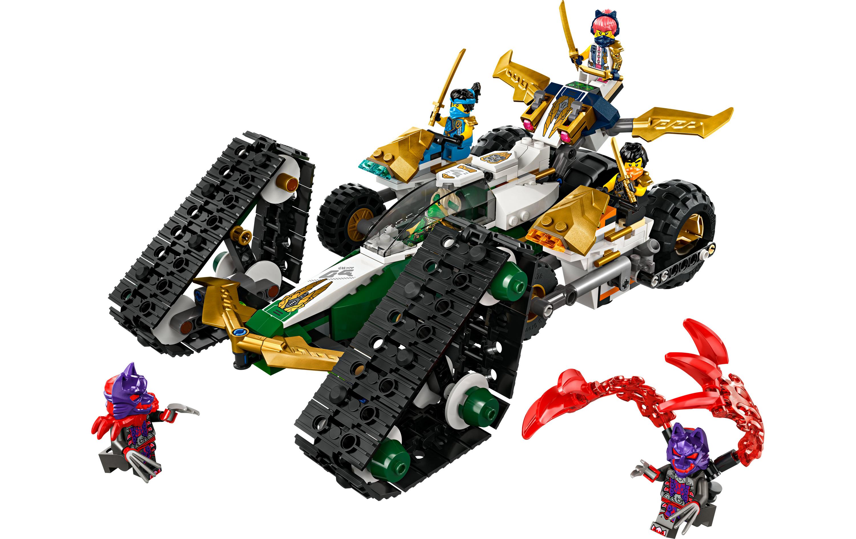 Ninjago Kombi-Raupe des Ninja-Teams 71820Einzigartiges 4-in-1-Set mit Rennauto