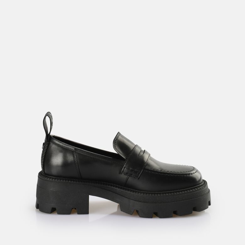 Square Loafer Chaussures basses, noir