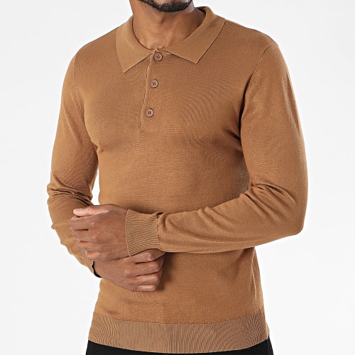 Polo Manches Longues Camel