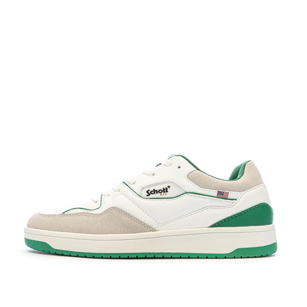 Schott Baskets Blanches/Vertes Homme Schott Elmas