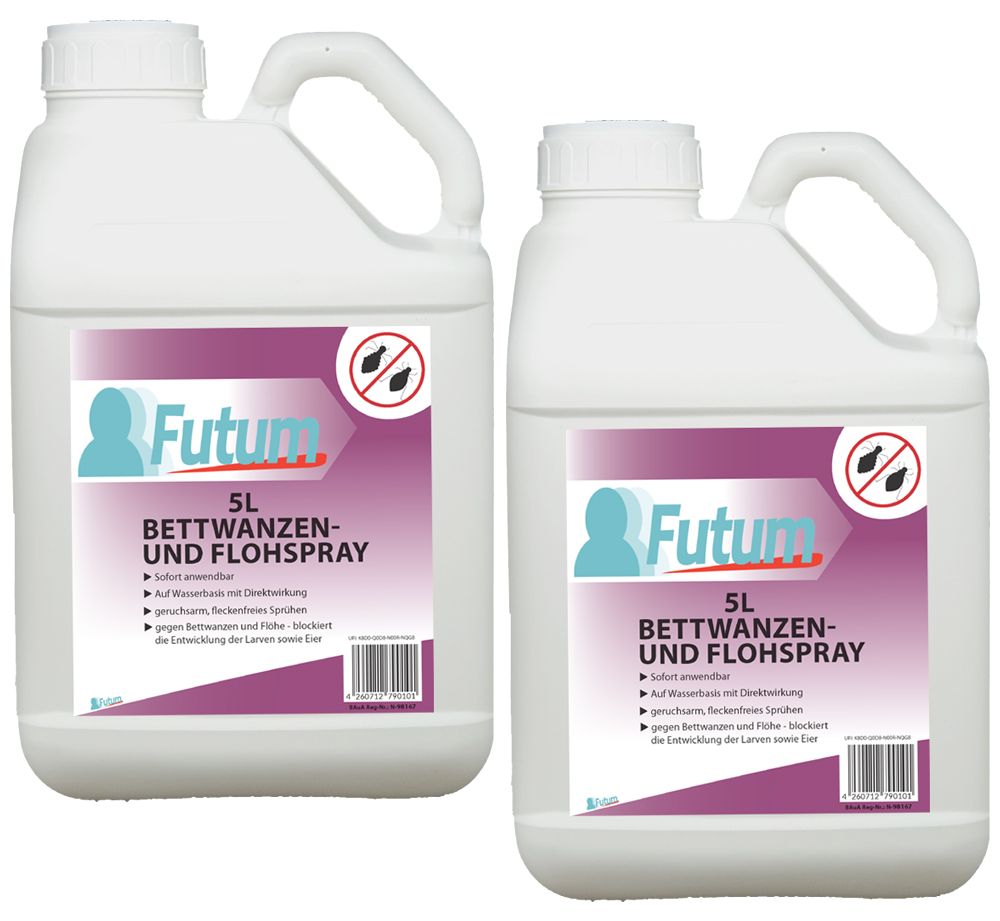 FUTUM 2x5L Bettwanzen- / Flohspray