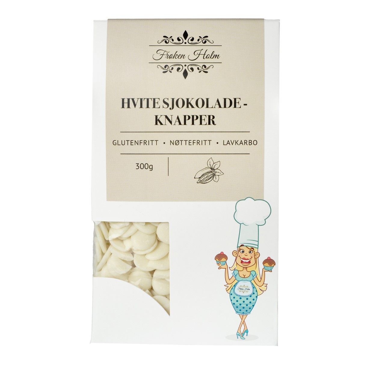 Frøken Holms Hvite Sjokoladeknapper